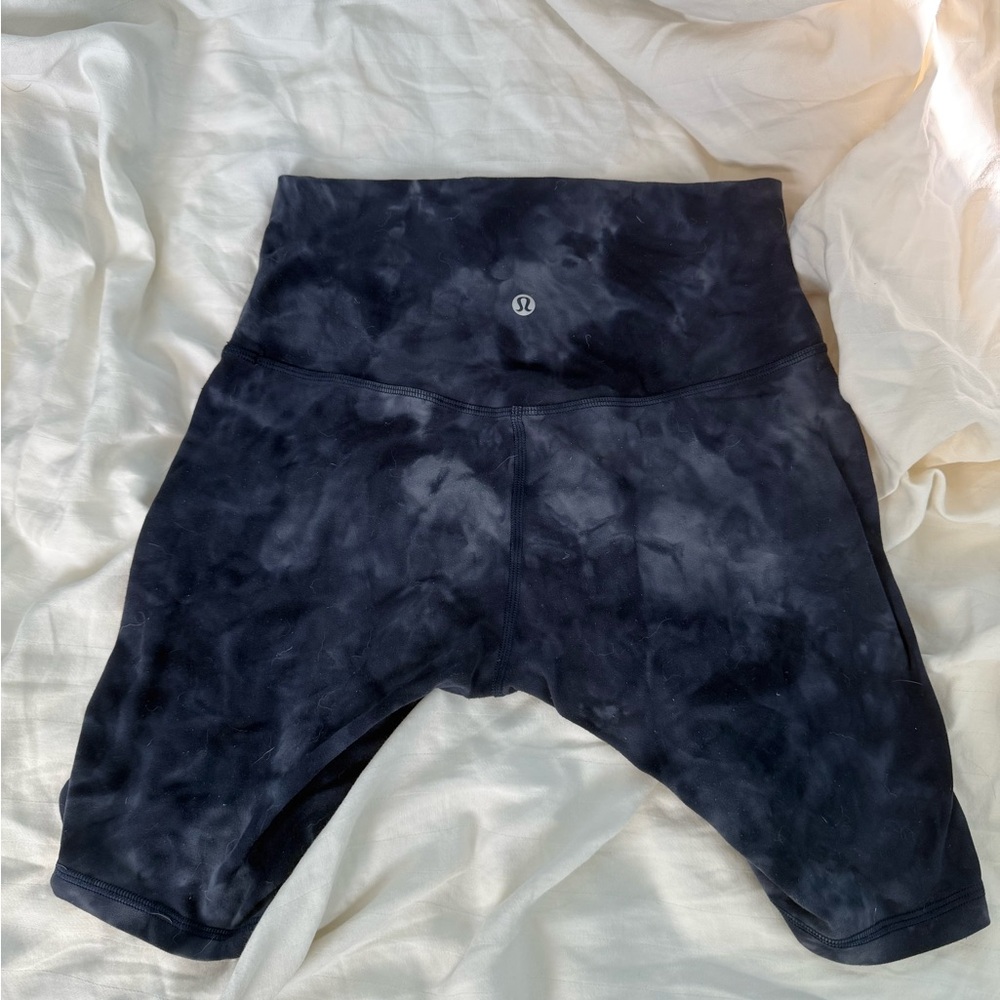 lululemon athletica blue Tie-Dye Bike Shorts 6